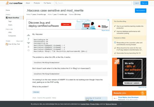 
                            3. .htaccess case sensitive and mod_rewrite - Stack Overflow