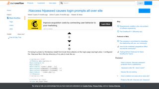 
                            1. .htaccess htpasswd causes login prompts all over site - Stack Overflow