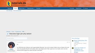
                            4. htaccess login per php setzen | tutorials.de