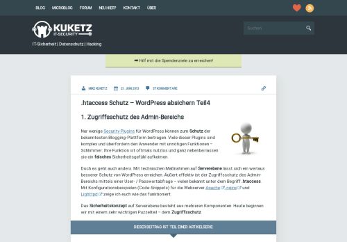 
                            13. .htaccess Schutz – WordPress absichern Teil4 ⋆ Kuketz IT-Security ...