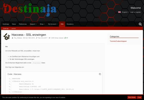 
                            13. htaccess - SSL erzwingen - Destinaja