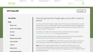 
                            6. HTC One M9 - How do I get past the Google login screen after I ...