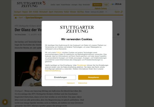 
                            11. HTC Stuttgarter Kickers wird 100: Der Glanz der Vergangenheit ...
