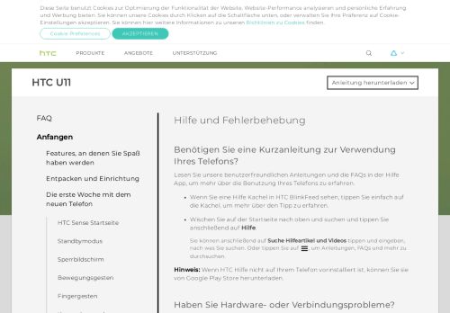 
                            2. HTC U11 - Hilfe und Fehlerbehebung - Support | HTC die Schweiz