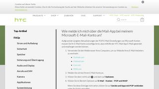 
                            1. HTC U11 - Wie melde ich mich über die Mail-App bei meinem Mi ...