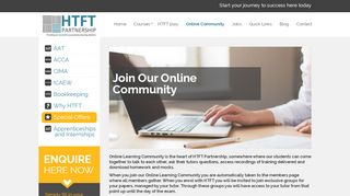 
                            2. HTFT Partnership :: Online Community