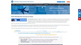 
                            9. HTH Worldwide Insurance, Review Travel Plans, Buy Coverage
