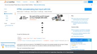 
                            6. HTML concatenating text input with link - Stack Overflow