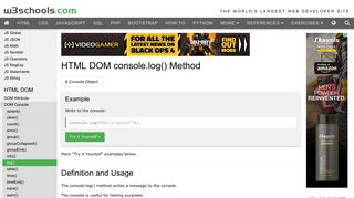 
                            6. HTML DOM console.log() Method - W3Schools
