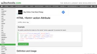 
                            4. HTML form action Attribute - W3Schools