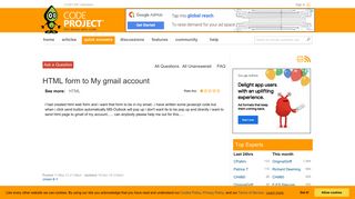 
                            8. HTML form to My gmail account - CodeProject