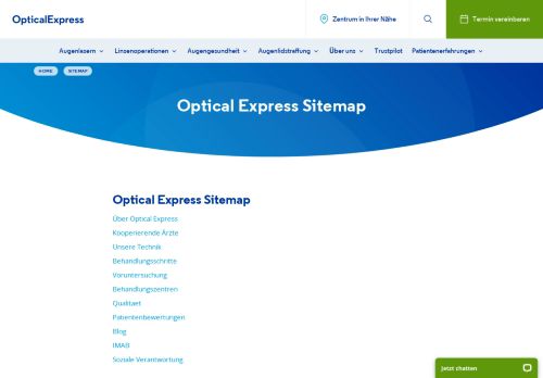 
                            3. HTML Sitemap - Optical Express