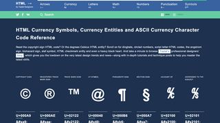 
                            10. HTML Symbols, Entities and Codes — Toptal Designers