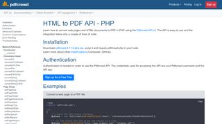 
                            11. HTML to PDF API for PHP | Pdfcrowd