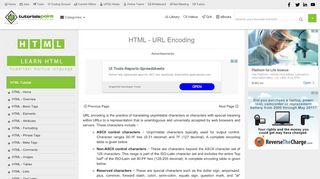 
                            11. HTML URL Encoding - Tutorialspoint