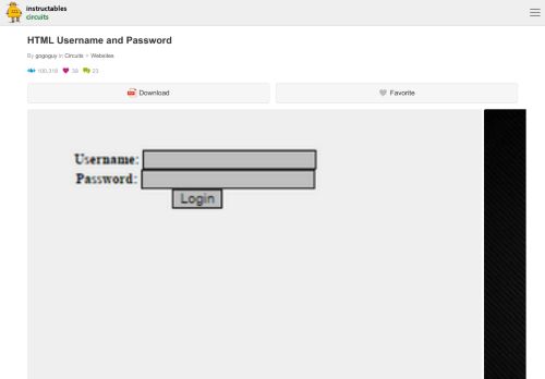 
                            1. HTML Username and Password - Instructables