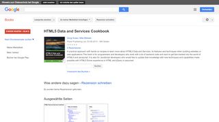 
                            12. HTML5 Data and Services Cookbook