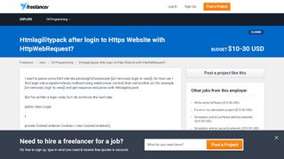 
                            13. Htmlagilitypack after login to Https Website with HttpWebRequest ...