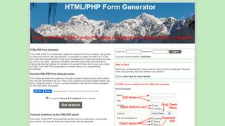 
                            8. HTML/PHP Form Generator - Free Online Form Wizard