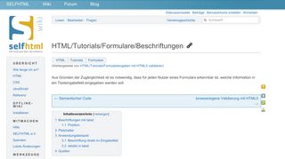 
                            12. HTML/Tutorials/Formulare/Beschriftungen – SELFHTML-Wiki