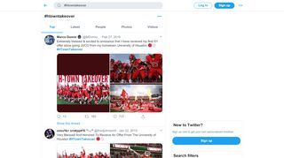 
                            6. #htowntakeover hashtag on Twitter