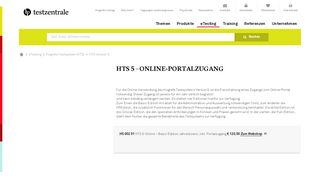 
                            6. HTS 5 Online-Portal - Testzentrale