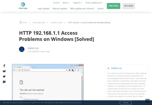 
                            12. HTTP 192.168.1.1 Access Problems on Windows [Solved] - Driver Easy