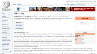 
                            8. HTTP 404 - Wikipedia, la enciclopedia libre