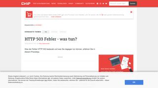 
                            6. HTTP 503 Fehler - was tun? - CHIP