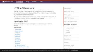 
                            3. HTTP API - Wrappers - SoundCloud Developers