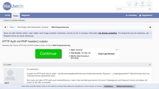 
                            6. HTTP Auth mit PHP header() nutzen | MacUser.de Community