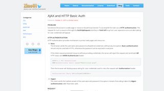 
                            2. HTTP Basic Authentication with jQuery AJAX requests - Zino UI