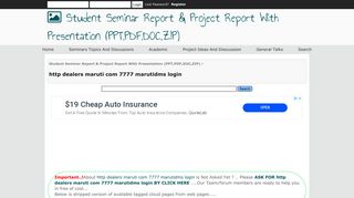 
                            5. http dealers maruti com 7777 marutidms login - PPT,PDF,DOC,ZIP