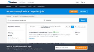 
                            5. Http erasmusplusols eu login box Jobs, Employment | Freelancer