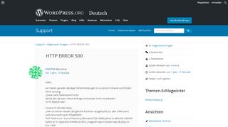 
                            10. HTTP ERROR 500 | WordPress.org
