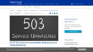 
                            10. HTTP Error 503 (Service Unavailable): So beheben Sie den Fehler ...