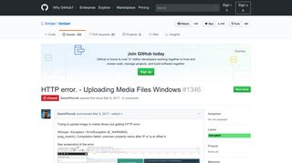 
                            12. HTTP error. - Uploading Media Files Windows · Issue #1346 · timber ...