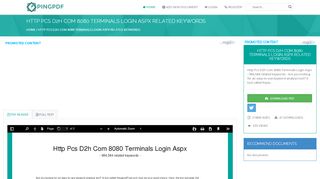 
                            7. Http Pcs D2h Com 8080 Terminals Login Aspx - PINGPDF.COM