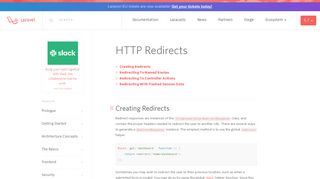 
                            6. HTTP Redirects - Laravel - The PHP Framework For Web Artisans