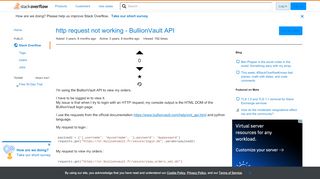 
                            11. http request not working - BullionVault API - Stack Overflow