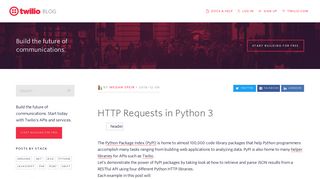 
                            10. HTTP Requests in Python 3 - Twilio