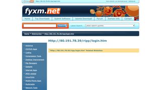 
                            2. Http://80.191.78.39/ripp/login.htm - FYXM.net - Webmonitor
