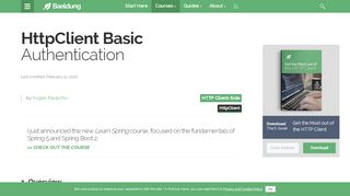 
                            1. HttpClient Basic Authentication | Baeldung
