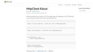 
                            3. HttpClient Class (System.Net.Http) | Microsoft Docs