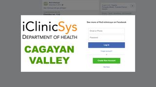 
                            3. http://clinicsys.doh.gov.ph/login/ - Facebook