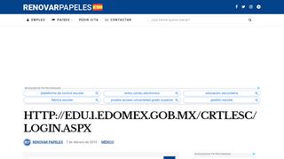 
                            8. http://edu.1.edomex.gob.mx/crtlesc/login.aspx ... - Renovar Papeles