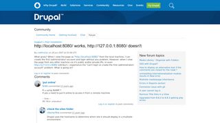 
                            7. http://localhost:8080/ works, http://127.0.0.1:8080/ doesn't - Drupal