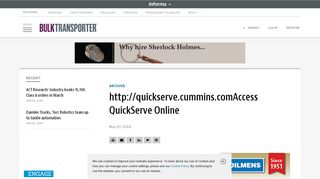 
                            12. http://quickserve.cummins.comAccess QuickServe Online | Bulk ...