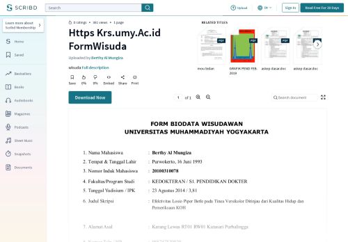 
                            12. Https Krs.umy.Ac.id FormWisuda - Scribd