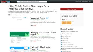 
                            7. Https Mobile Twitter Com Login Error Redirect_after_login 2f